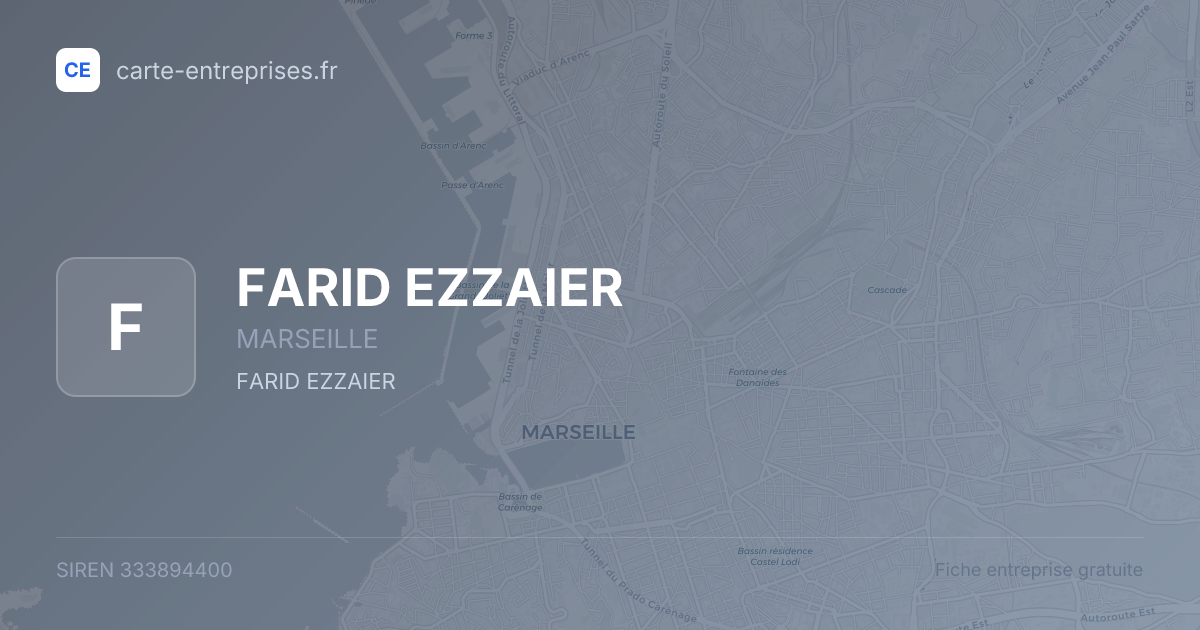 FARID EZZAIER — 333894400 — fiche entreprise