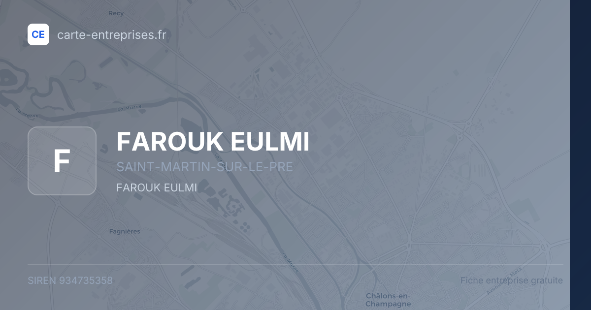 FAROUK EULMI — 934735358 — fiche entreprise