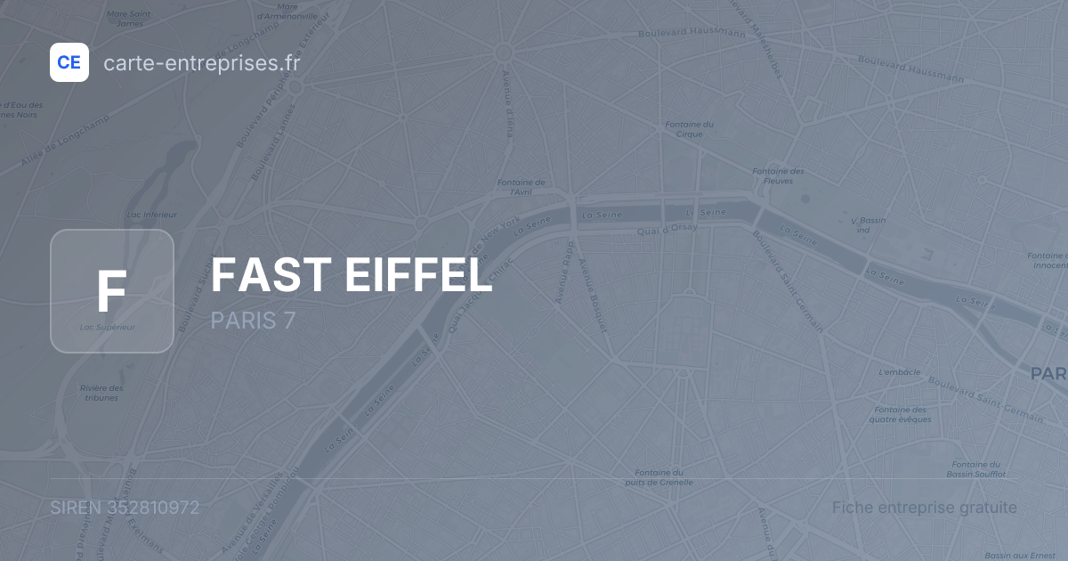 FAST EIFFEL — 352810972 — fiche entreprise