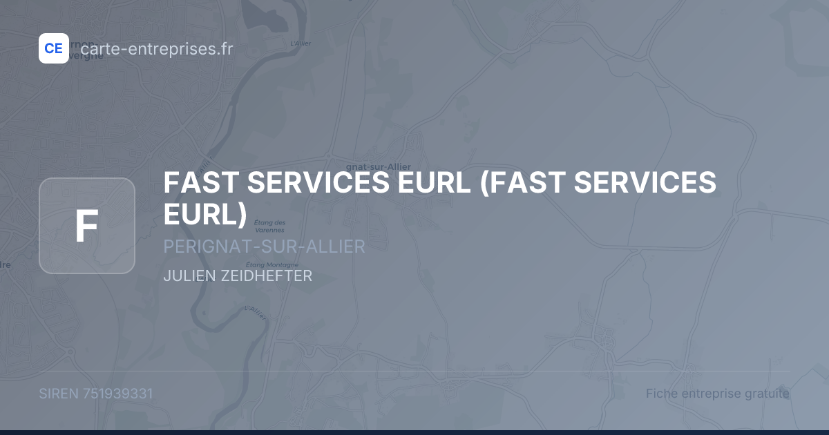 FAST SERVICES EURL — 751939331 — fiche entreprise