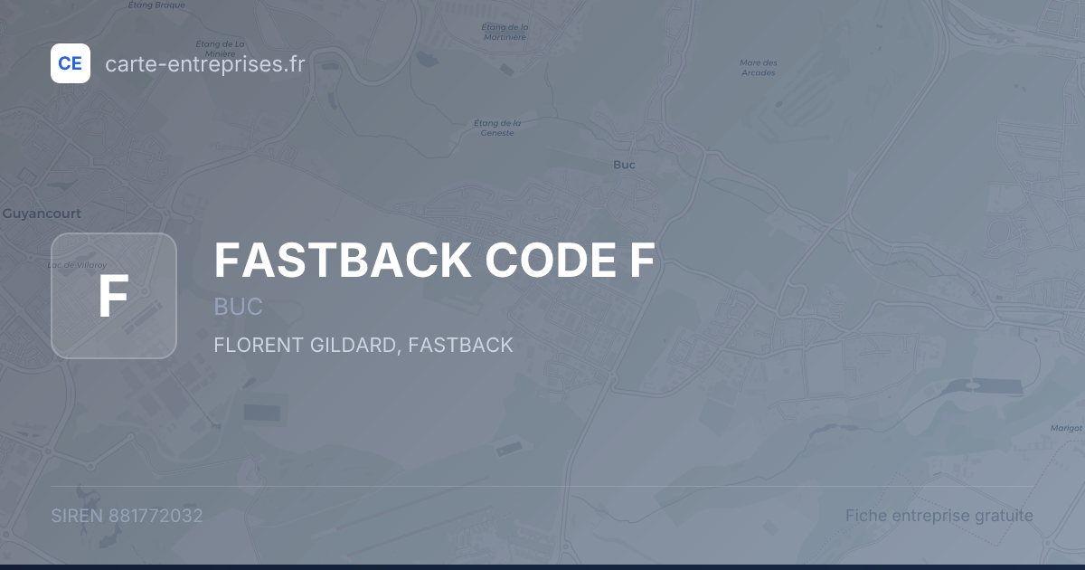 FASTBACK CODE F — 881772032 — fiche entreprise