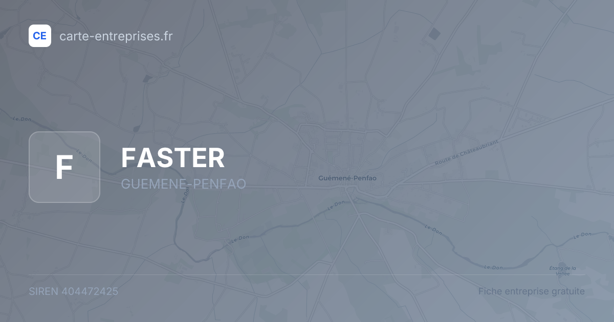 FASTER — 404472425 — fiche entreprise