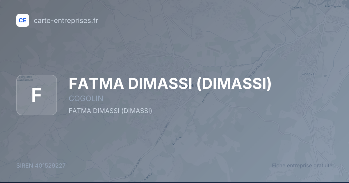 FATMA DIMASSI (DIMASSI) — 401529227 — fiche entreprise