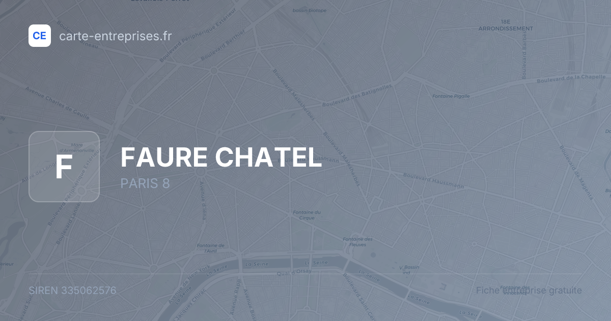 FAURE CHATEL — 335062576 — fiche entreprise