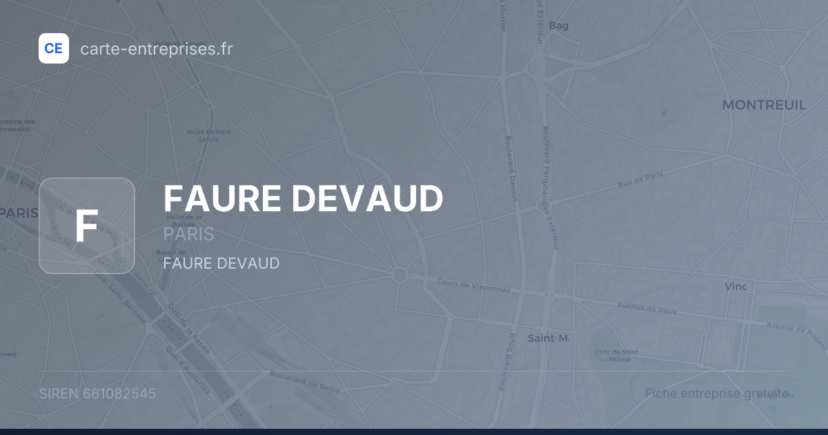 FAURE DEVAUD — 661082545 — fiche entreprise