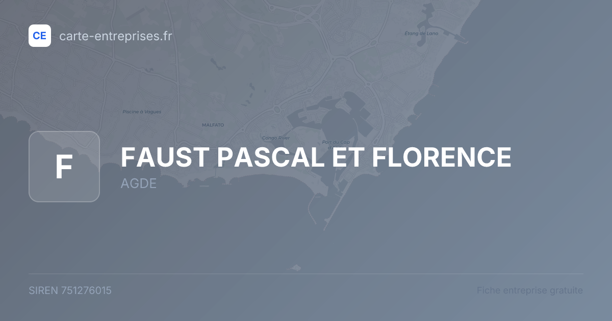 FAUST PASCAL ET FLORENCE — 751276015 — fiche entreprise