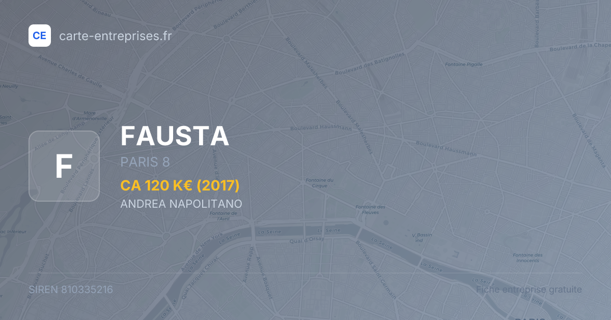 FAUSTA — 810335216 — fiche entreprise