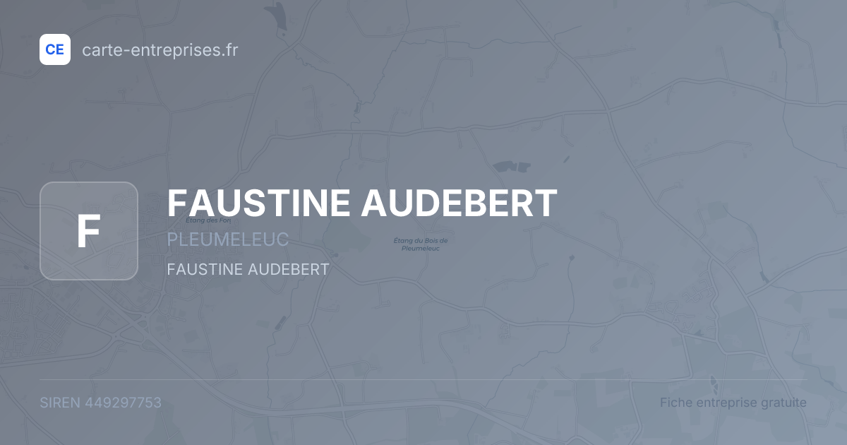 FAUSTINE AUDEBERT — 449297753 — fiche entreprise