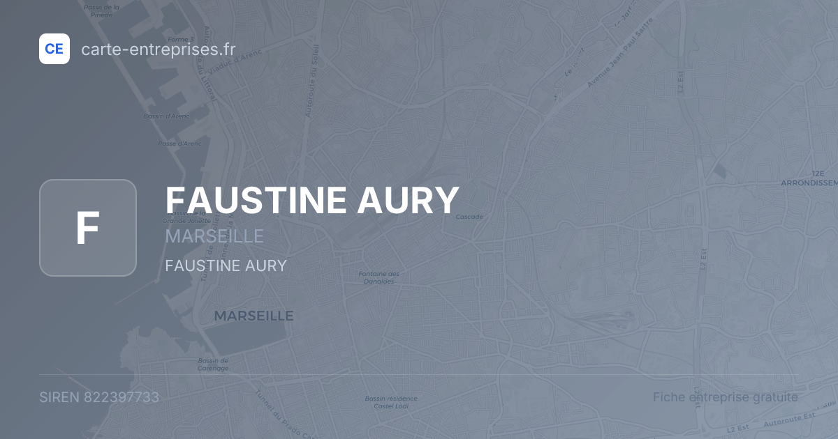 FAUSTINE AURY — 822397733 — fiche entreprise