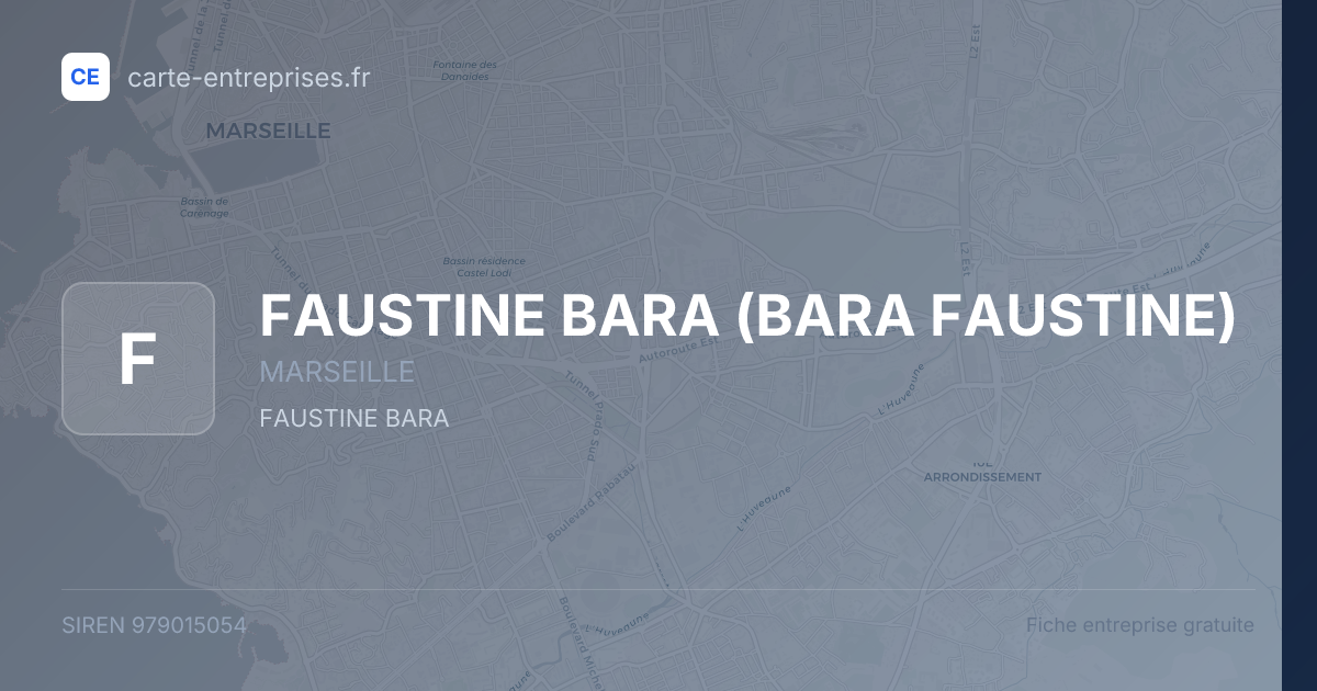 FAUSTINE BARA (BARA FAUSTINE) — 979015054 — fiche entreprise