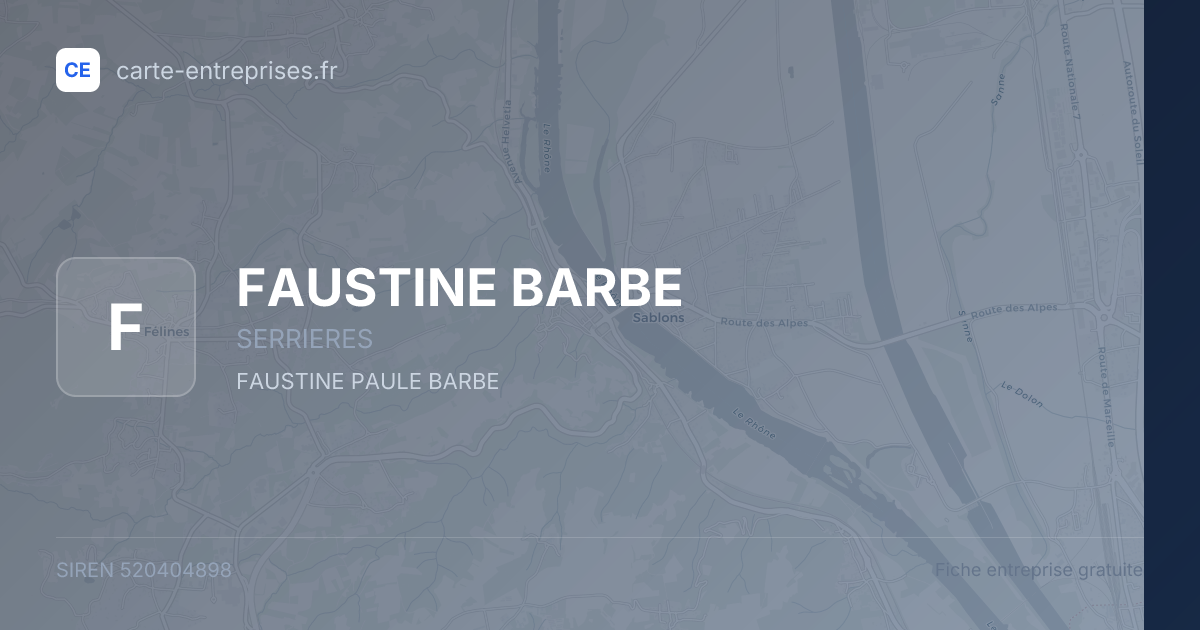 FAUSTINE BARBE — 520404898 — fiche entreprise