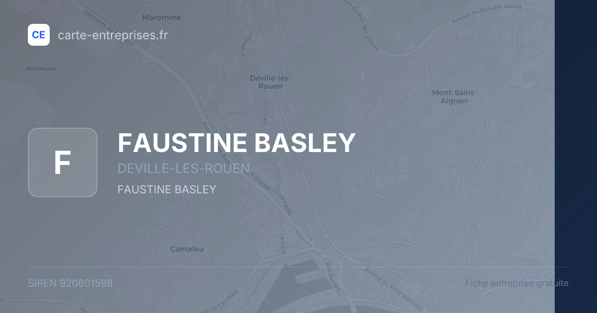 FAUSTINE BASLEY — 920601598 — fiche entreprise