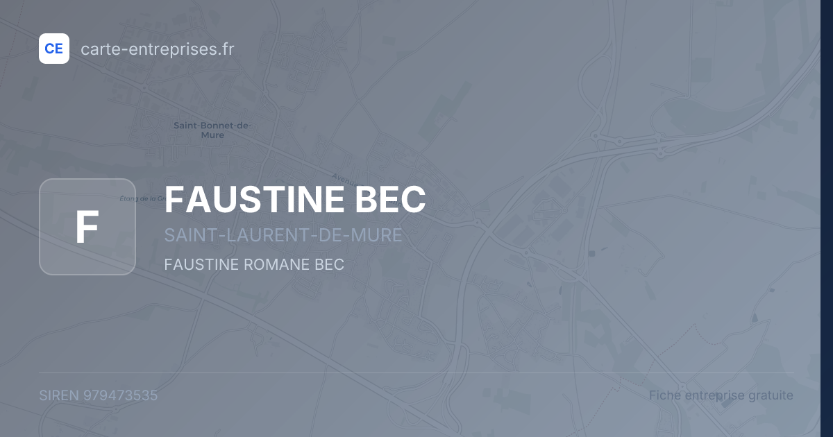 FAUSTINE BEC — 979473535 — fiche entreprise