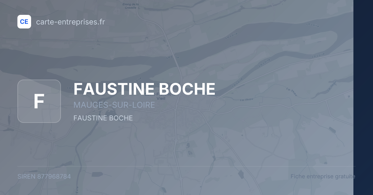 FAUSTINE BOCHE — 877968784 — fiche entreprise