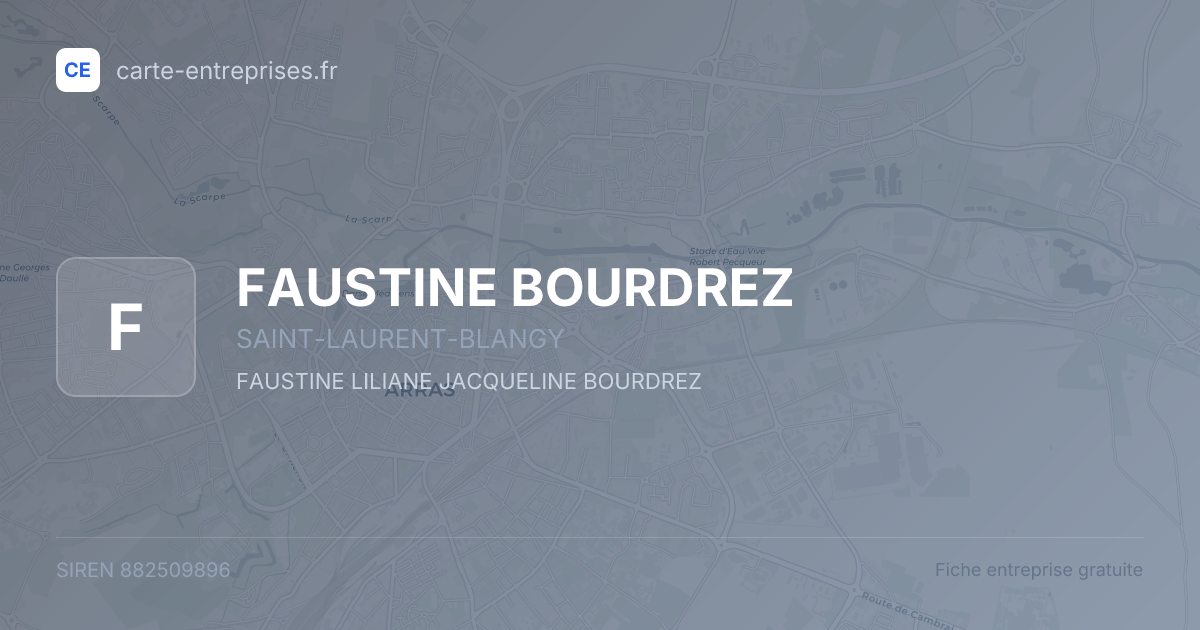 FAUSTINE BOURDREZ — 882509896 — fiche entreprise
