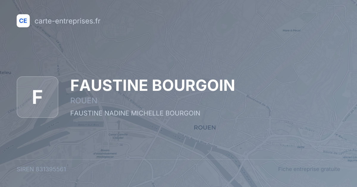 FAUSTINE BOURGOIN — 831395561 — fiche entreprise