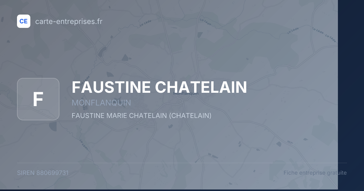 FAUSTINE CHATELAIN — 880699731 — fiche entreprise