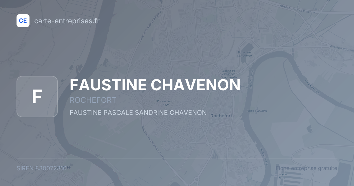 FAUSTINE CHAVENON — 830072310 — fiche entreprise