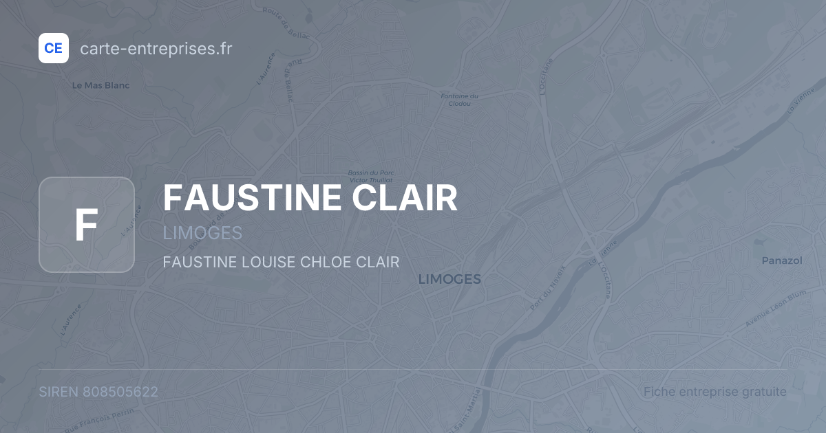 FAUSTINE CLAIR — 808505622 — fiche entreprise