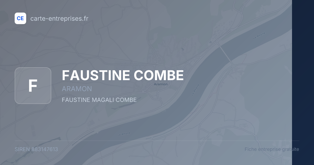 FAUSTINE COMBE — 883147613 — fiche entreprise