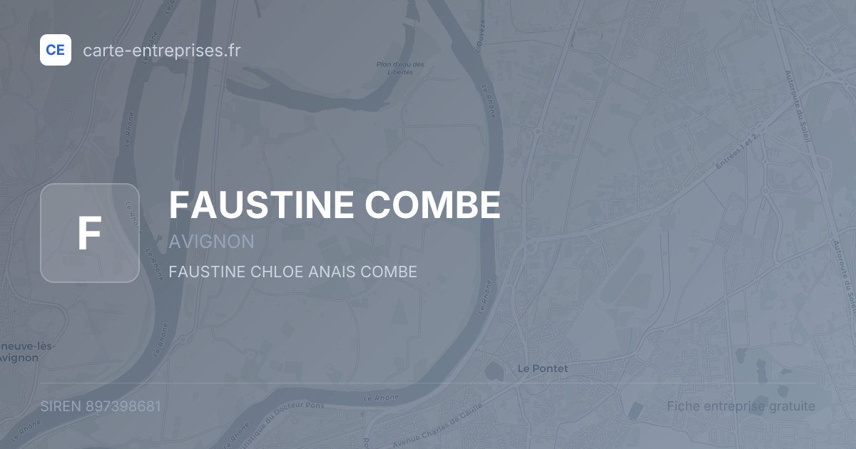 FAUSTINE COMBE — 897398681 — fiche entreprise