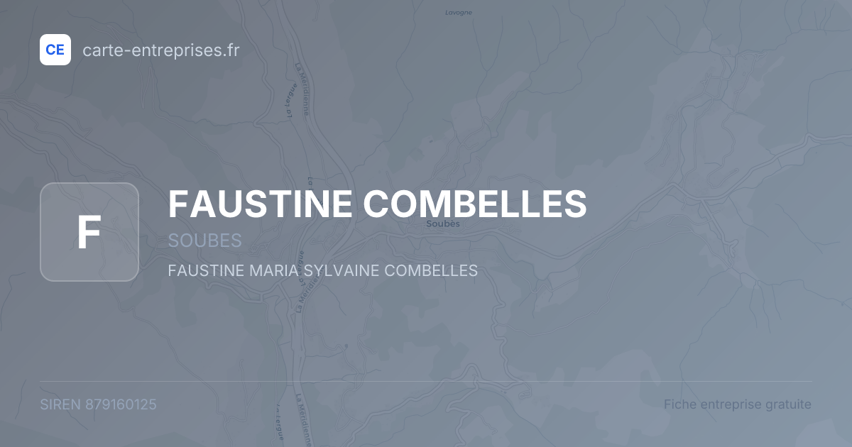 FAUSTINE COMBELLES — 879160125 — fiche entreprise