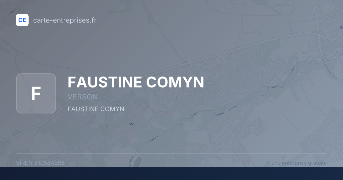 FAUSTINE COMYN — 810584995 — fiche entreprise