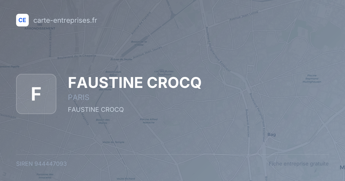 FAUSTINE CROCQ — 944447093 — fiche entreprise