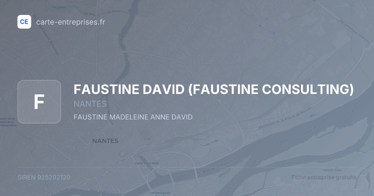 FAUSTINE DAVID (FAUSTINE CONSULTING) — 925292120 — fiche entreprise
