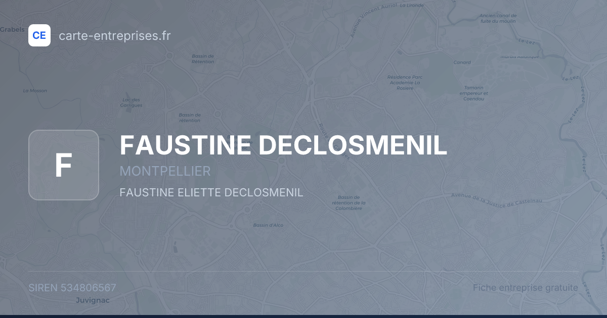 FAUSTINE DECLOSMENIL — 534806567 — fiche entreprise
