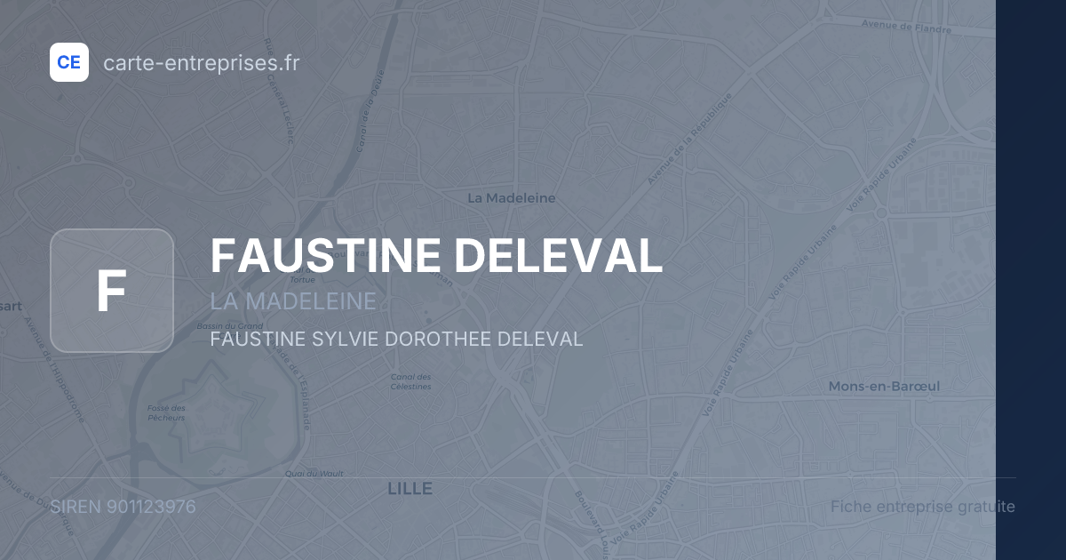 FAUSTINE DELEVAL — 901123976 — fiche entreprise
