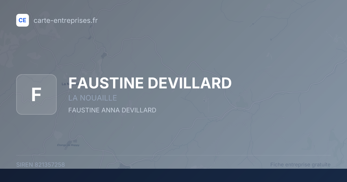 FAUSTINE DEVILLARD — 821357258 — fiche entreprise