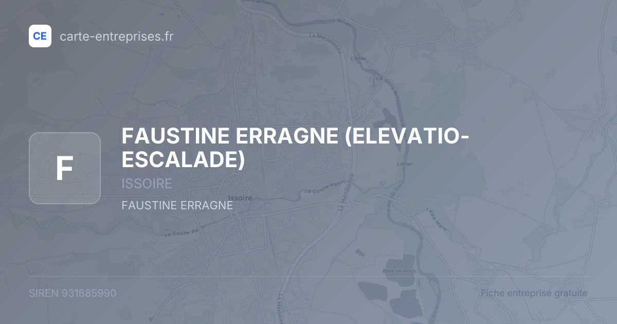 FAUSTINE ERRAGNE (ELEVATIO-ESCALADE) — 931885990 — fiche entreprise