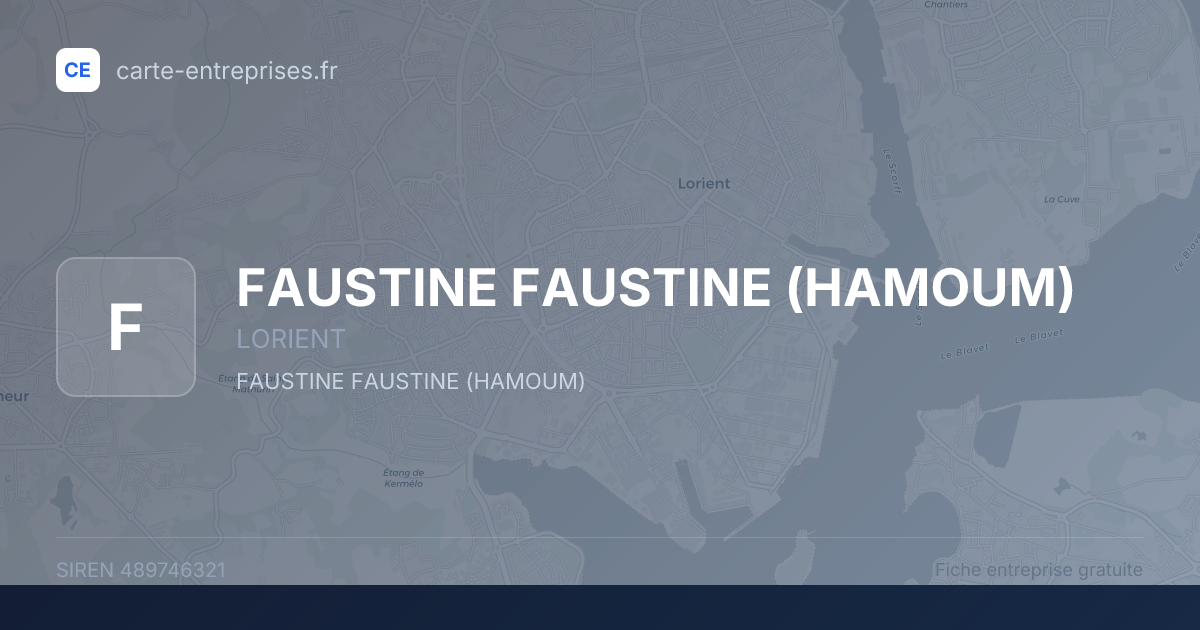 FAUSTINE FAUSTINE (HAMOUM) — 489746321 — fiche entreprise