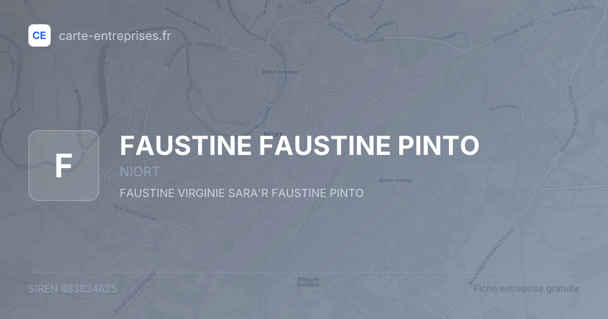 FAUSTINE FAUSTINE PINTO — 883824625 — fiche entreprise