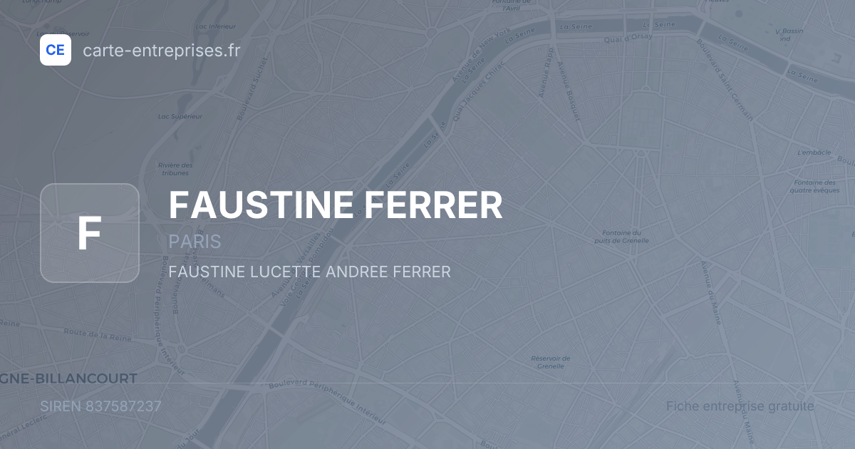 FAUSTINE FERRER — 837587237 — fiche entreprise