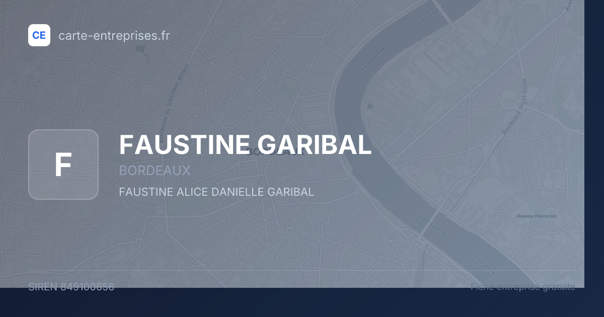 FAUSTINE GARIBAL — 849100656 — fiche entreprise