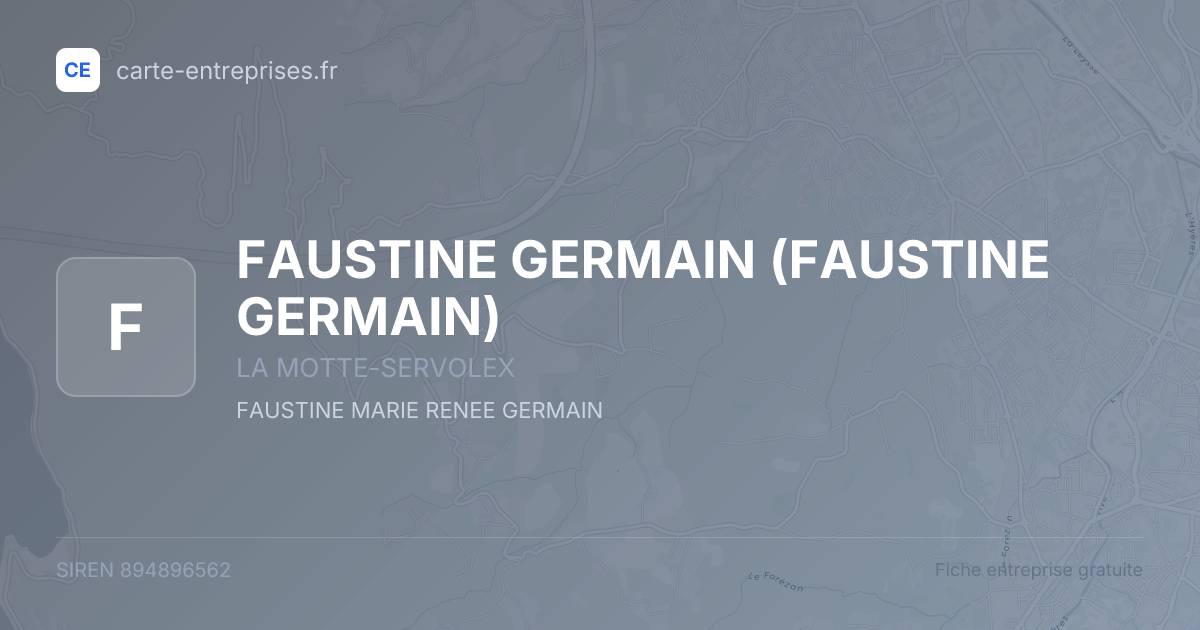 FAUSTINE GERMAIN — 894896562 — fiche entreprise