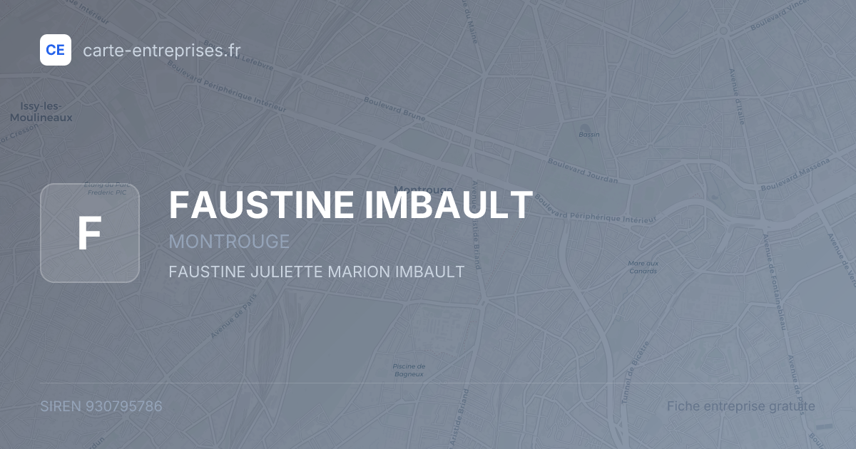 FAUSTINE IMBAULT — 930795786 — fiche entreprise