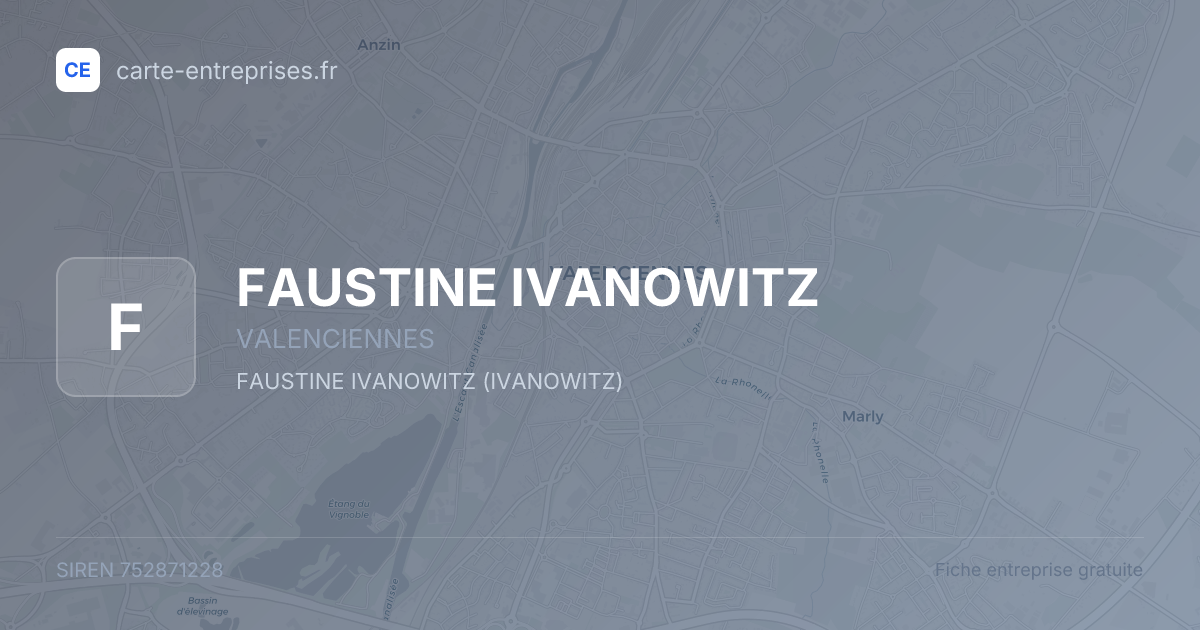FAUSTINE IVANOWITZ — 752871228 — fiche entreprise