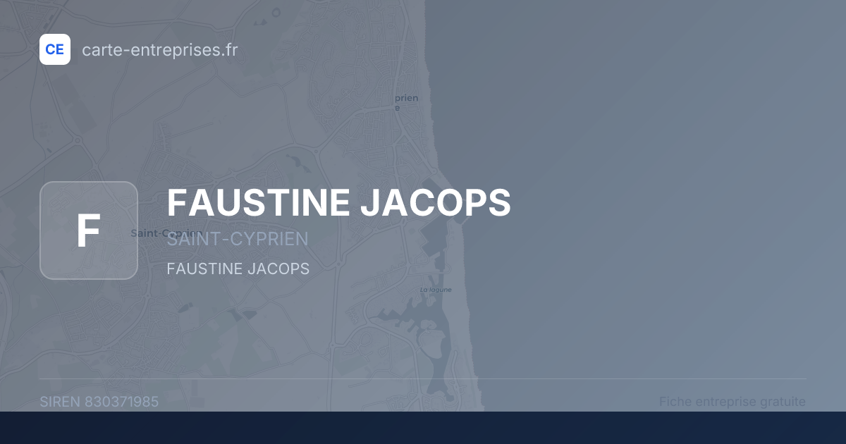 FAUSTINE JACOPS — 830371985 — fiche entreprise