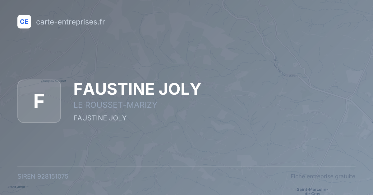 FAUSTINE JOLY — 928151075 — fiche entreprise