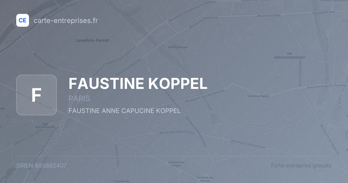 FAUSTINE KOPPEL — 893882407 — fiche entreprise