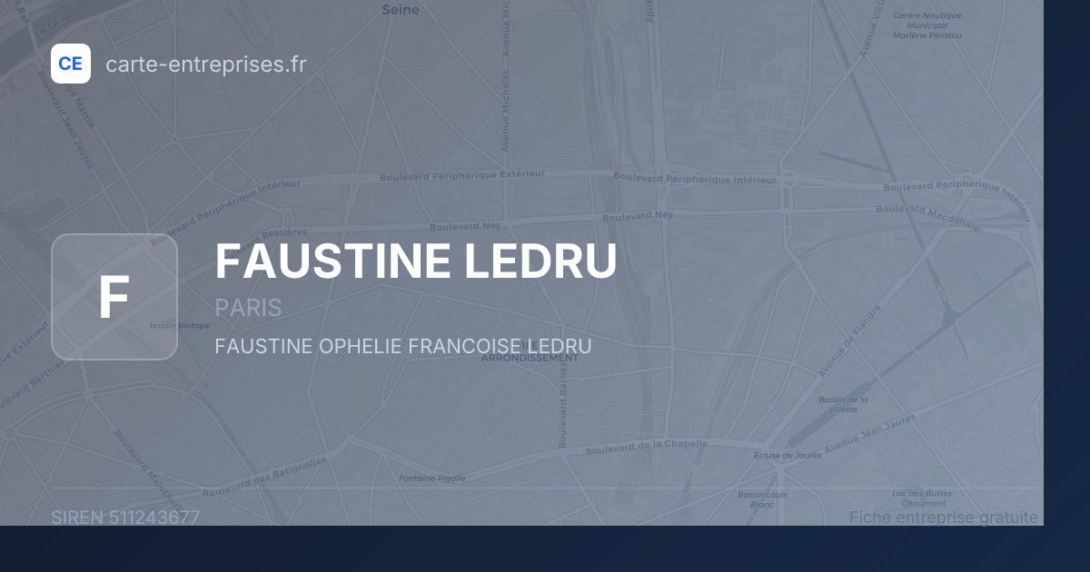 FAUSTINE LEDRU — 511243677 — fiche entreprise
