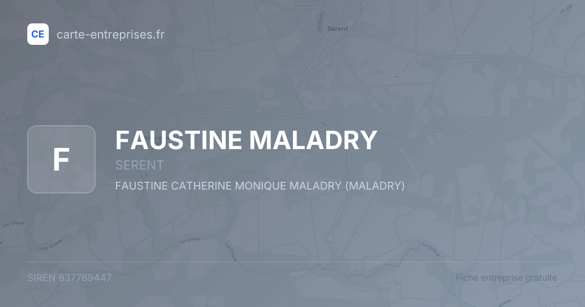 FAUSTINE MALADRY — 837769447 — fiche entreprise