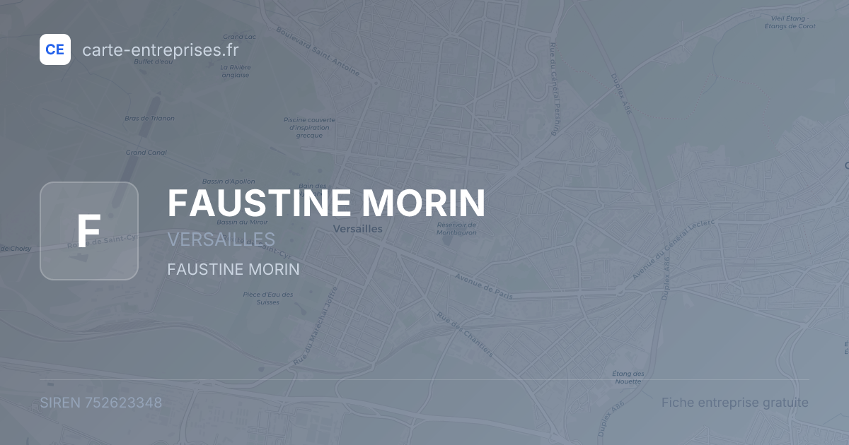 FAUSTINE MORIN — 752623348 — fiche entreprise