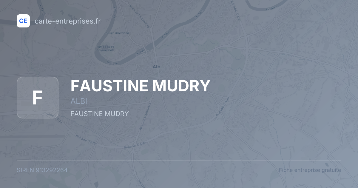 FAUSTINE MUDRY — 913292264 — fiche entreprise