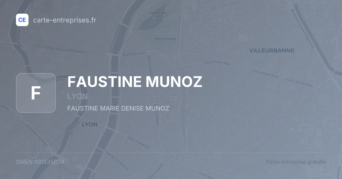 FAUSTINE MUNOZ — 991535824 — fiche entreprise