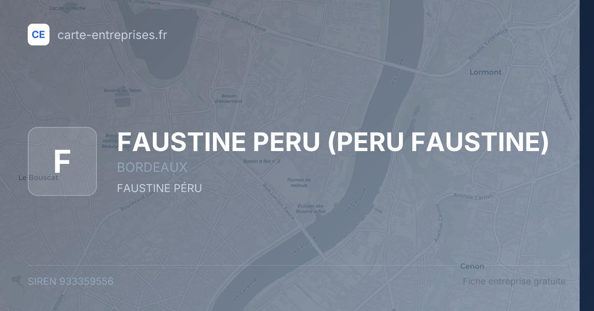 FAUSTINE PERU (PERU FAUSTINE) — 933359556 — fiche entreprise