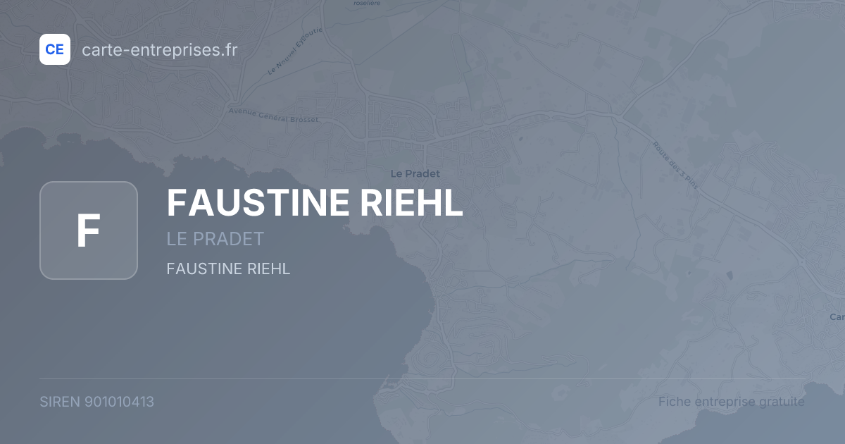 FAUSTINE RIEHL — 901010413 — fiche entreprise